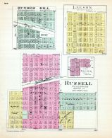 Bunker Hill, Leeson, Reeder, Russell, Kansas State Atlas 1887
